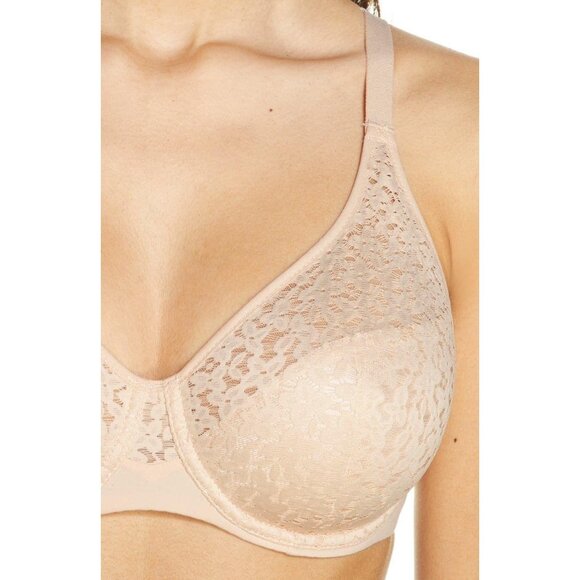 🆕 CHANTELLE Norah Underwire Non-Padded Bra 34DD Nude Blush Beige #13F1 - Picture 4 of 12